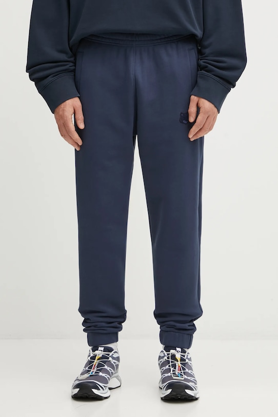 Maison Kitsuné pantaloni tuta di cotone Bold Fox Head Patch Comfort cotone blu navy MM01125KM0321