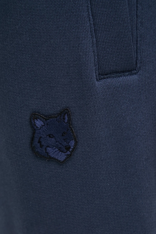 Maison Kitsuné pantaloni tuta di cotone Bold Fox Head Patch Comfort blu navy MM01125KM0321