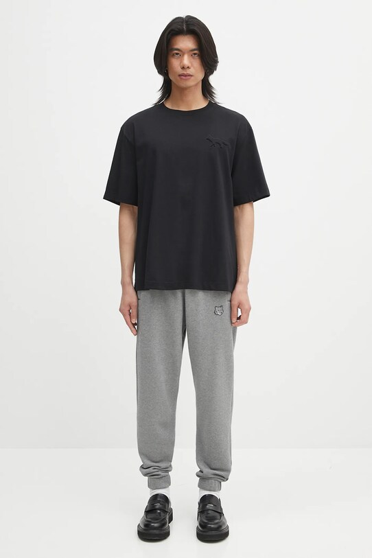 Maison Kitsuné spodnie dresowe bawełniane Bold Fox Head Patch Comfort MM01125KM0321 szary
