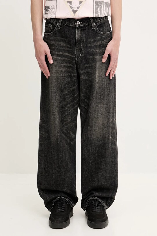 NEIGHBORHOOD jeansy WASHED DENIM czarny 251XBNH.PTM04