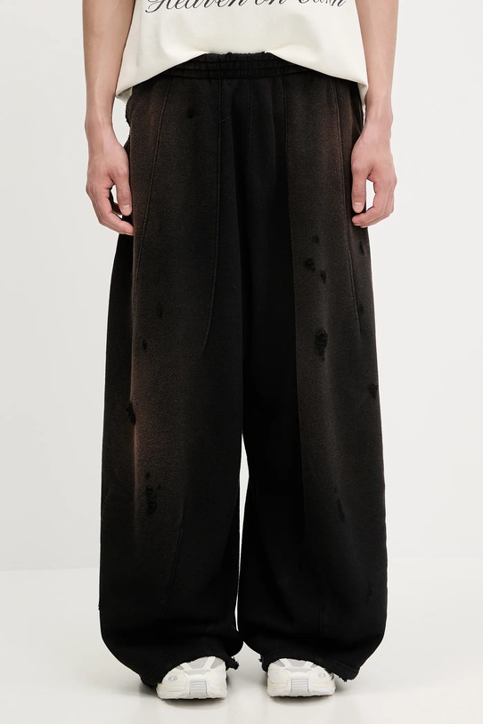 Needles cotton trousers Darts plain black QV369