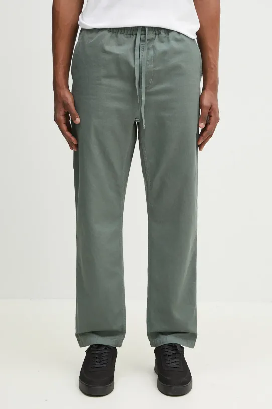 Bavlněné kalhoty Carhartt WIP Flint Pant bavlna zelená I029919.1YFGD