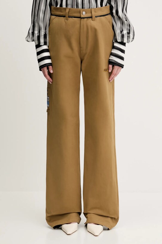 Martine Rose cotton trousers Carpenter 843WP02411 green SS25