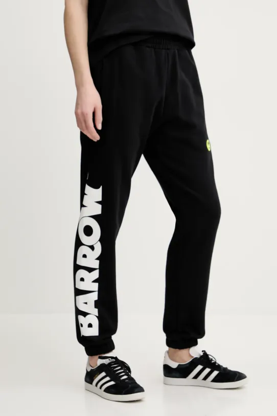 Barrow pantaloni de trening din bumbac negru S5BWUAFP088