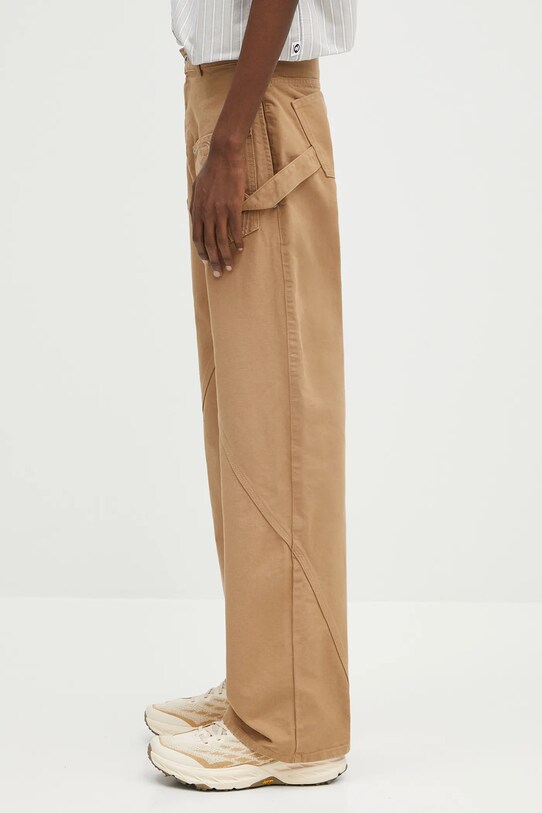 JW Anderson spodnie bawełniane Twisted Workwear TR0405.PG1744.130 beżowy SS25