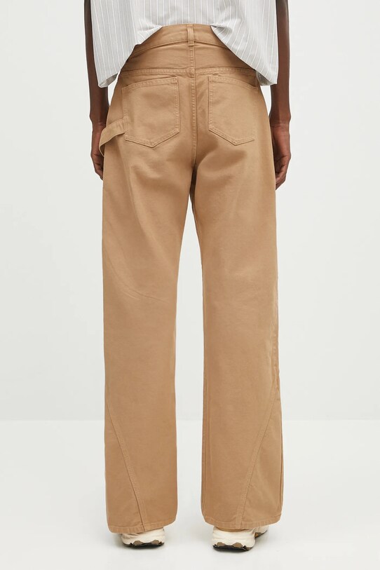 Дрехи Памучен панталон JW Anderson Twisted Workwear TR0405.PG1744.130 бежов