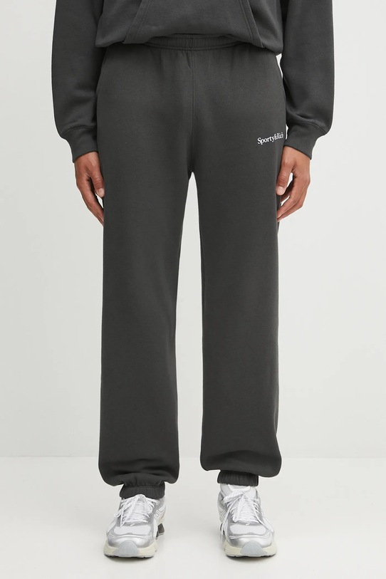 Sporty & Rich joggers Serif Logo Soft plain gray PA050625300BA02