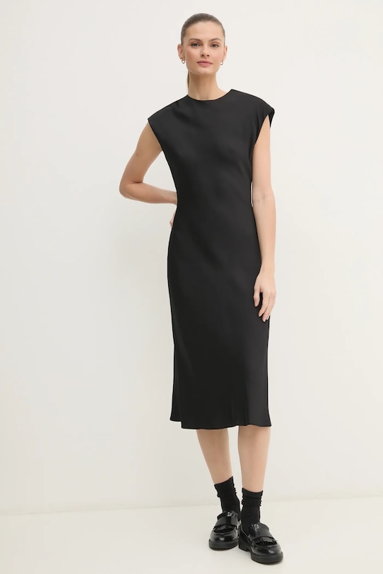 Šaty Calvin Klein viskóza čierna K20K207847