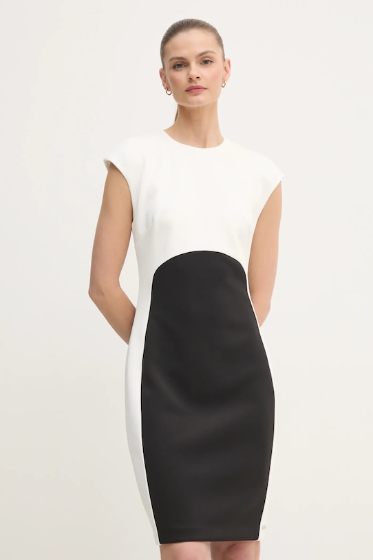Šaty Calvin Klein pletenina biela K20K207899