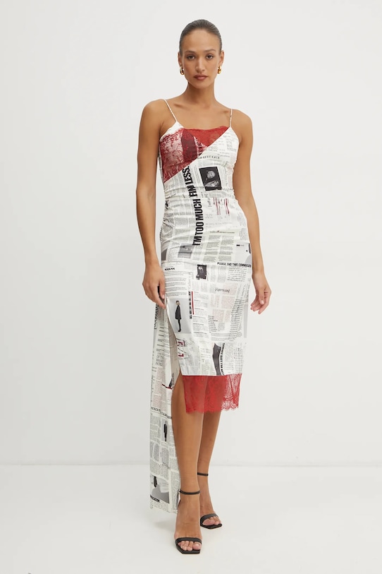 Patrizia Pepe sukienka wzorzyste beżowy 8A1470.A550