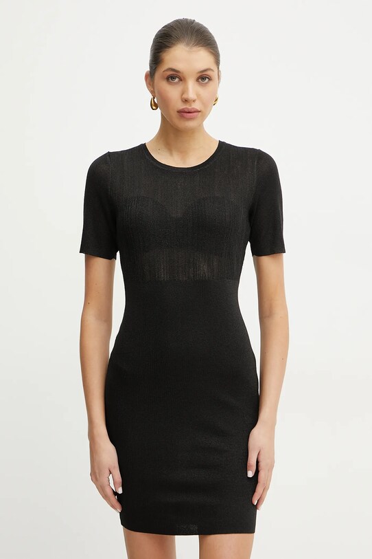 Рокля Armani Exchange трикотаж черен XW001183.AF11957