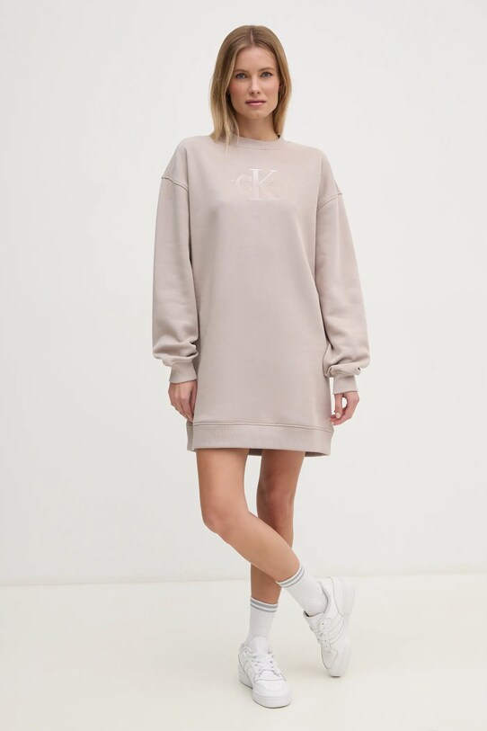 Šaty Calvin Klein Jeans J20J224834 béžová SS25