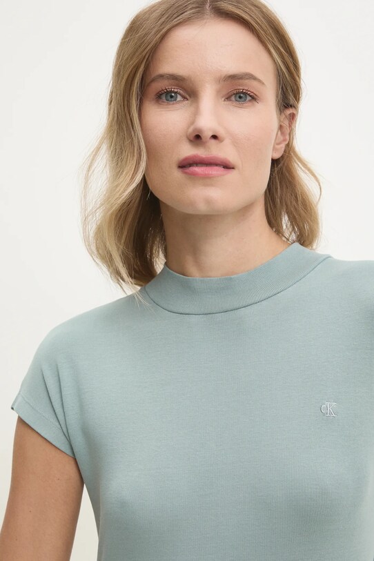 Bavlnené šaty Calvin Klein Jeans sivá J20J224838