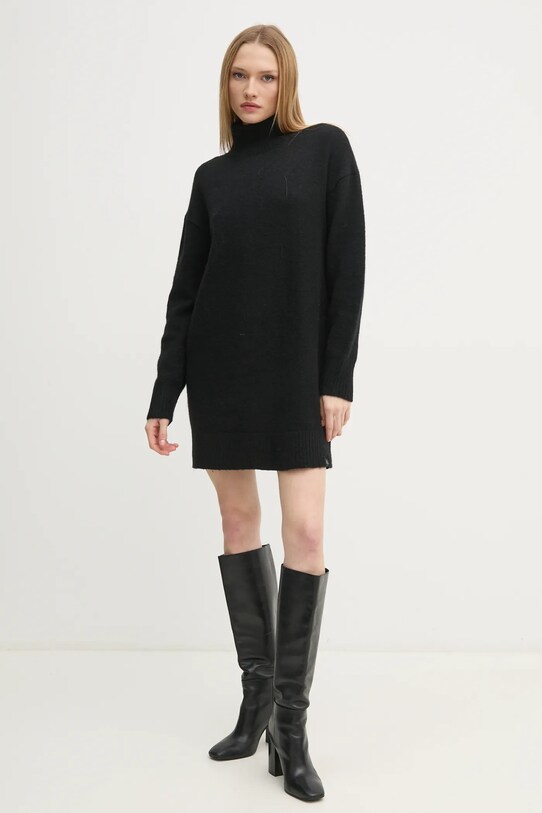 Φόρεμα Calvin Klein Jeans με ελαστάν μαύρο J20J225057