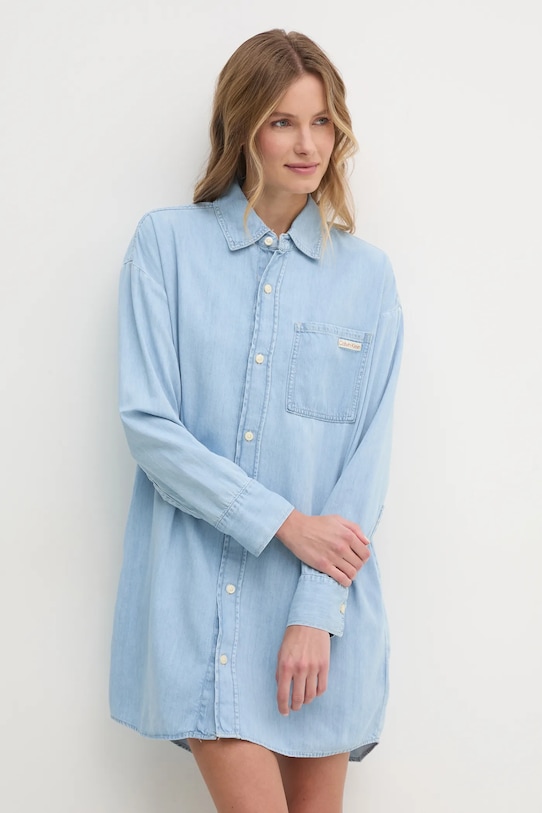 Džínové šaty Calvin Klein Jeans mini modrá J20J225472