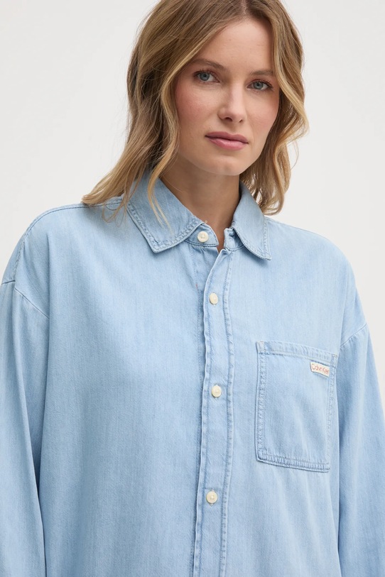 Džínové šaty Calvin Klein Jeans modrá J20J225472