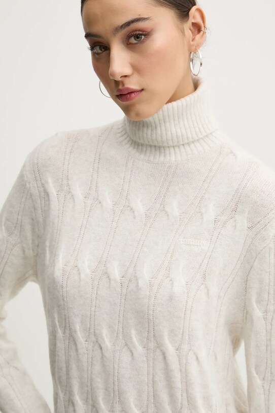 Платье с примесью шерсти Tommy Jeans бежевый DW0DW19464
