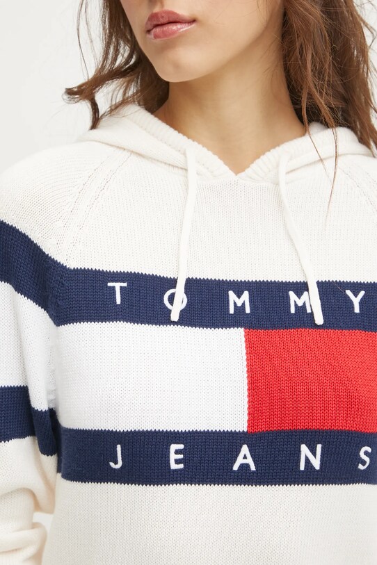 Tommy Jeans pamut ruha DW0DW19470 bézs