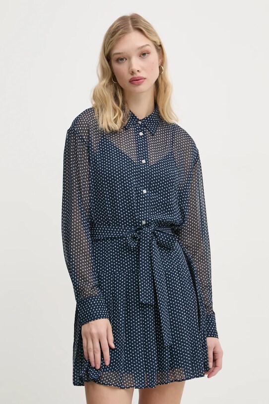 Сукня Tommy Jeans візерунок темно-синій DW0DW19473