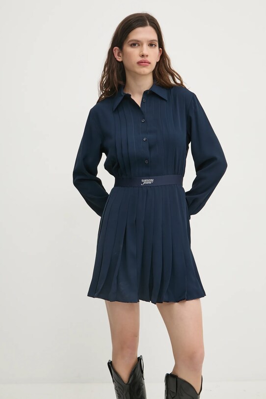Tommy Jeans rochie DW0DW19474 bleumarin SS25