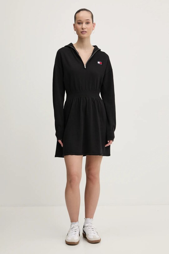 Сукня з домішкою вовни Tommy Jeans casual чорний DW0DW19480