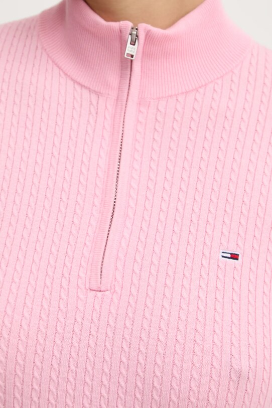Šaty Tommy Jeans DW0DW19490 růžová