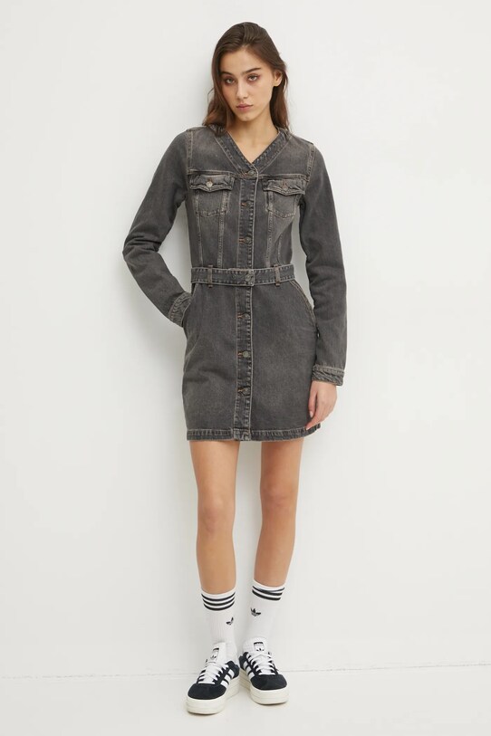 Джинсова сукня Tommy Jeans DW0DW20154 сірий SS25