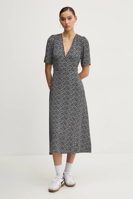 Tommy Jeans rochie midi negru DW0DW20450