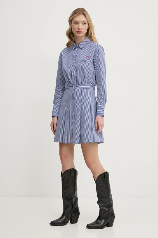 Tommy Jeans sukienka bawełniana casual granatowy DW0DW20470