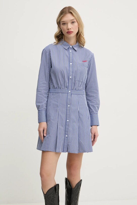 Tommy Jeans sukienka bawełniana DW0DW20470 granatowy SS25