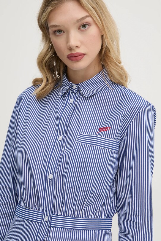 Tommy Jeans sukienka bawełniana granatowy DW0DW20470