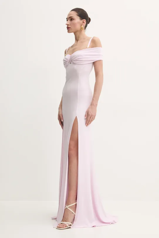 Elisabetta Franchi sukienka maxi różowy ABR0851E2