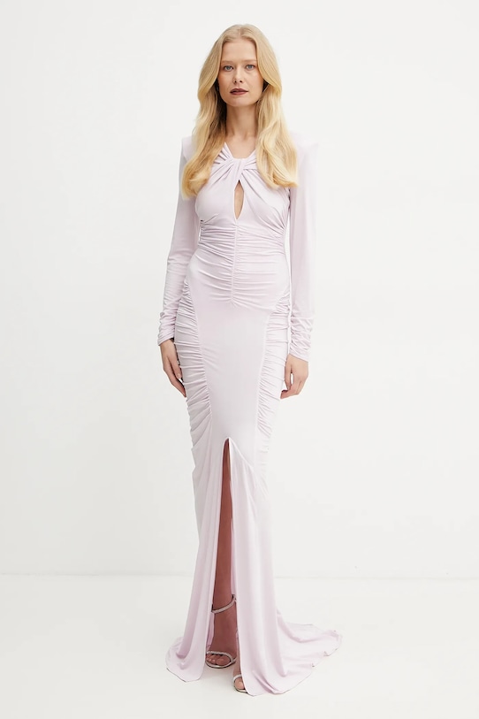 Elisabetta Franchi sukienka midi różowy ABR3251E2