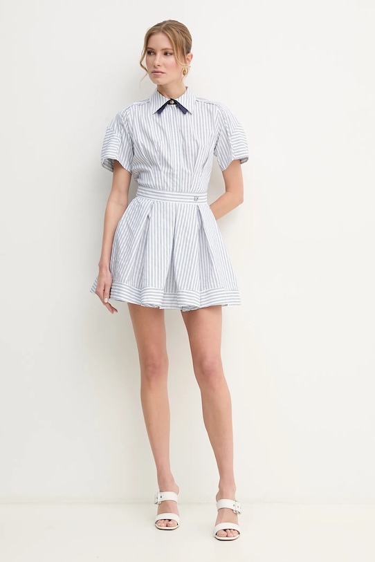 Памучна рокля Elisabetta Franchi AB77051E2 бял SS25