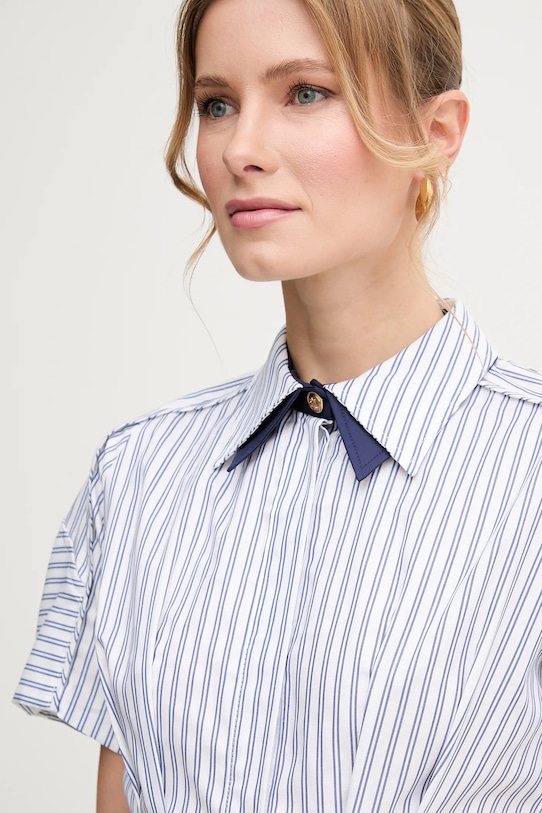 Памучна рокля Elisabetta Franchi син AB77051E2