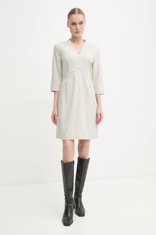 Šaty s prímesou vlny Bruuns Bazaar BBW4203 béžová SS25