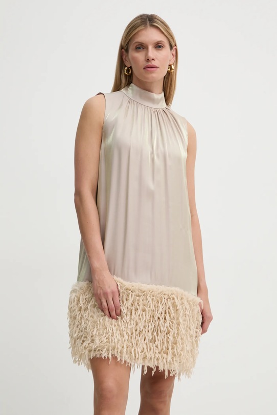 Bruuns Bazaar sukienka tkanina beżowy BBW4229