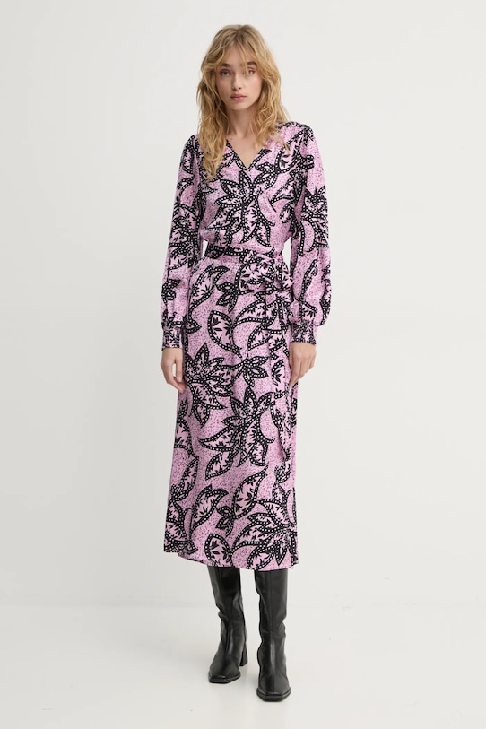 Bruuns Bazaar rochie midi roz BBW4260