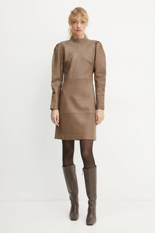 Bruuns Bazaar sukienka casual brązowy BBW4319