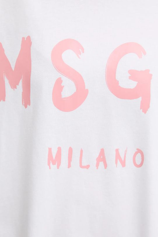 MSGM sukienka bawełniana 3841MDA510.257002 biały