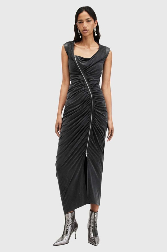 AllSaints sukienka UMBRA W007DB czarny