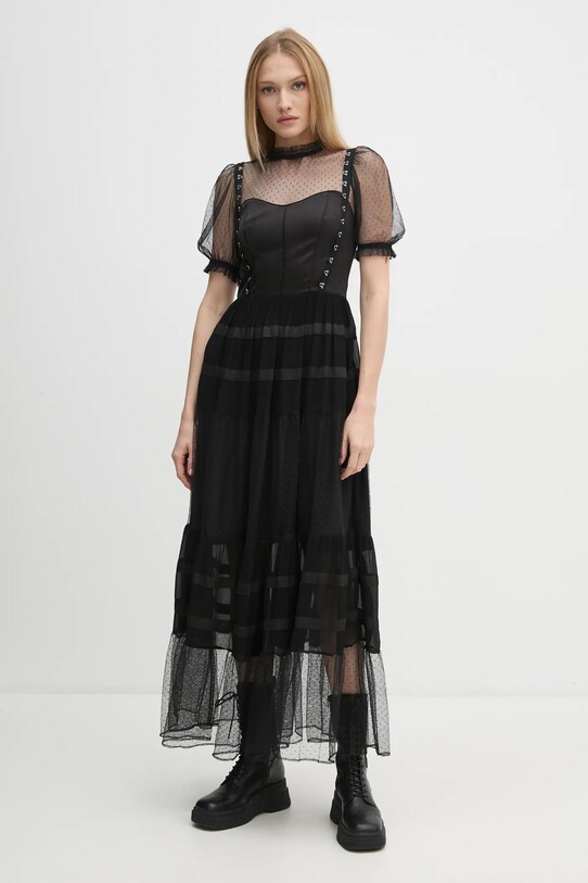 AllSaints sukienka RYLA W155DB czarny SS25