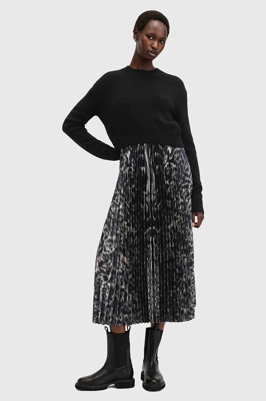 AllSaints ruha és pulóver JINX PLEATED vállas fekete W186DB