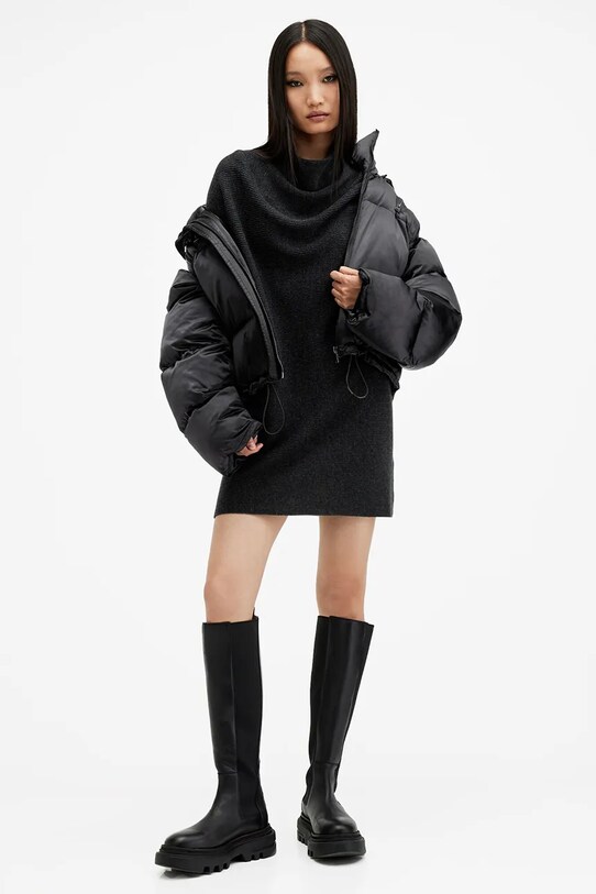 AllSaints sukienka wełniana RIDLEY W190DA czarny