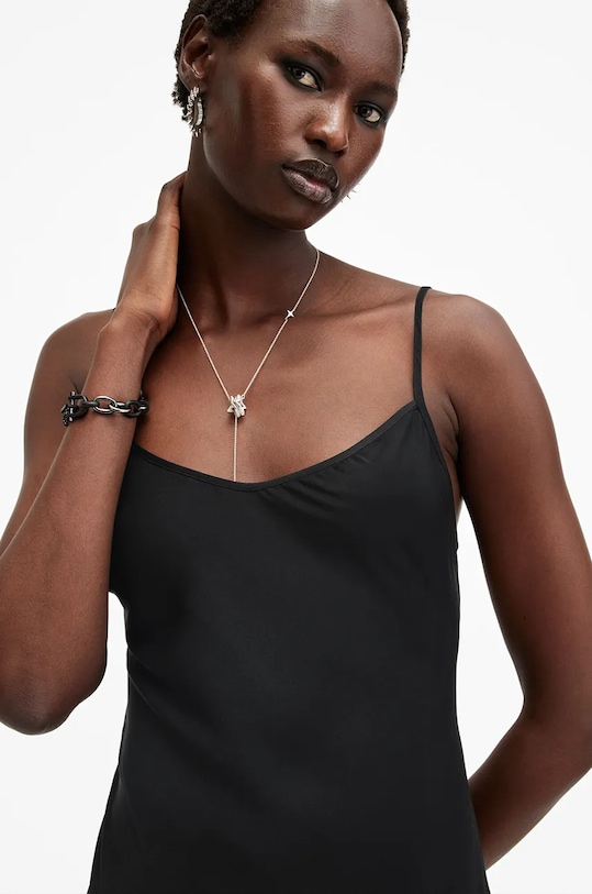 AllSaints rochie BRYONY MAXI W239DB negru SS25