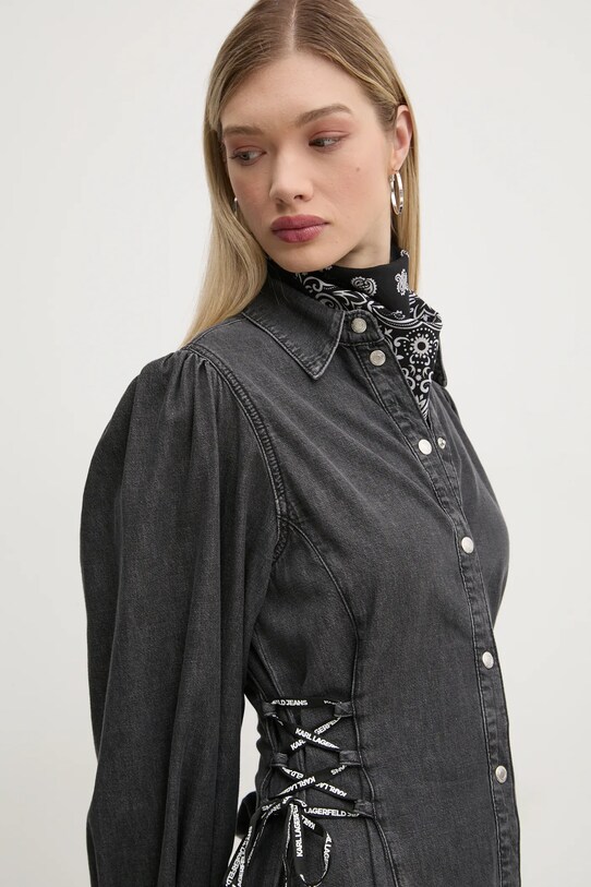 Karl Lagerfeld Jeans rochie gri A1W13004