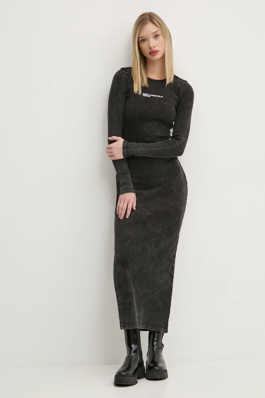 Karl Lagerfeld Jeans rochie A1W13005 gri SS25