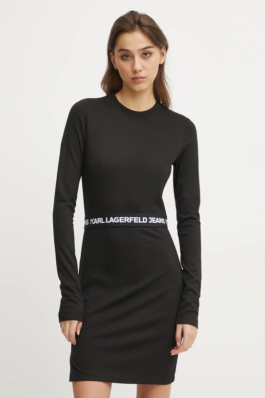Karl Lagerfeld Jeans rochie mini negru A1W13009