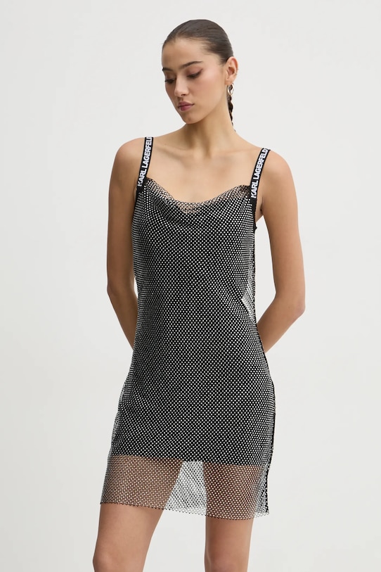 Šaty Karl Lagerfeld Jeans s elastanom čierna A1W13012