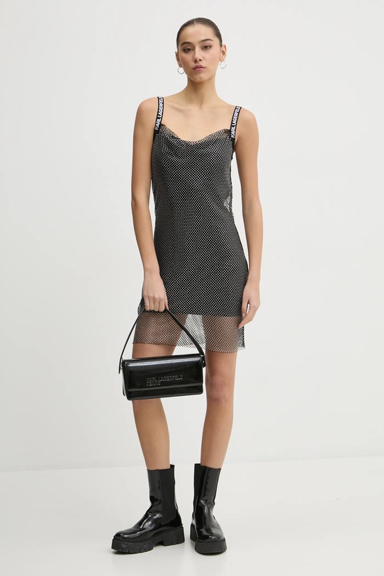 Karl Lagerfeld Jeans rochie A1W13012 negru SS25